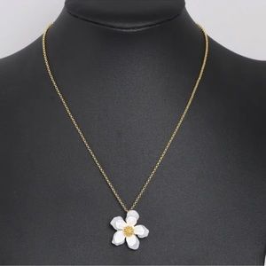 Kate Spade White Gold Flower Pendant Necklace